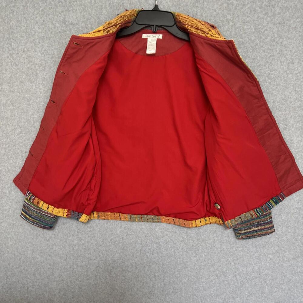 Travelsmith Patchwork Woven Jacket Small Textured… - image 8
